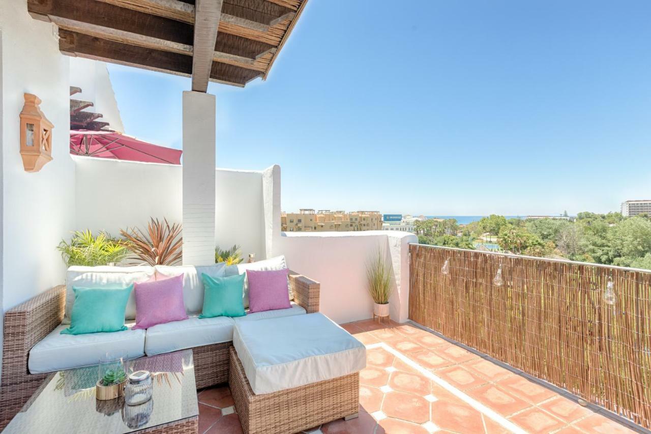 Sea & Mountain View Penthouse Daire Estepona Dış mekan fotoğraf